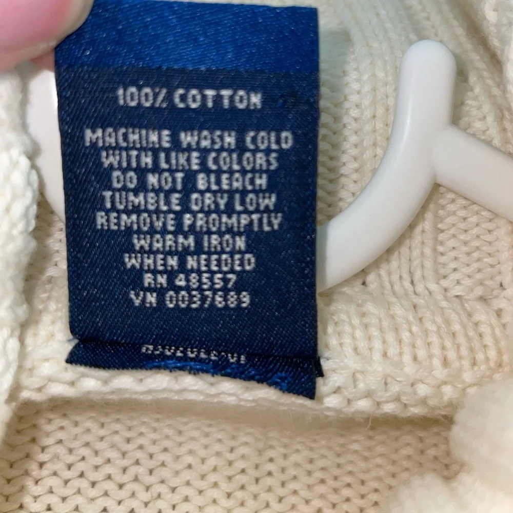 High Sierra turtle neck cotton knitted cream sweater - Picture 6 of 6